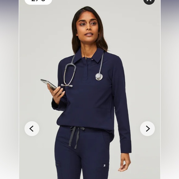 Nala Longsleeve ScrubPolo - Picture 1 of 3